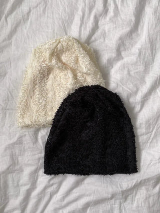 Glian Sequin Lace Texture Beanie Hat