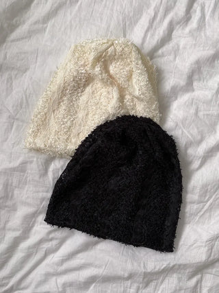 Glian Sequin Lace Texture Beanie Hat