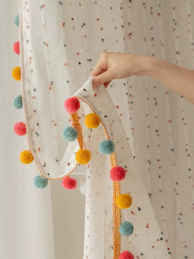 Boho Pom Pom Curtains