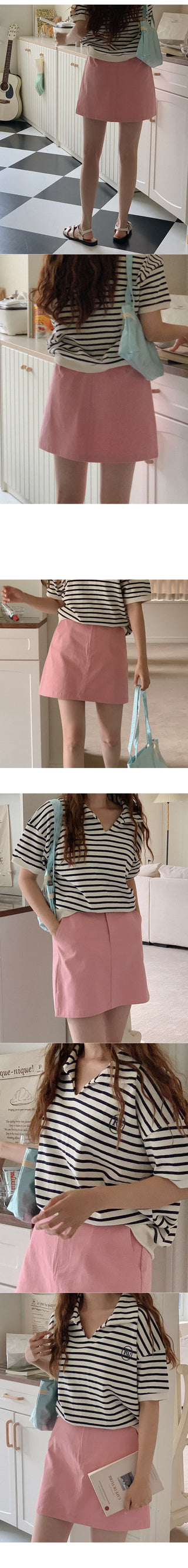 Colored mini skirt