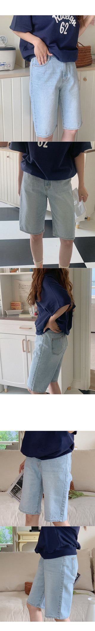 Denim Bermuda shorts