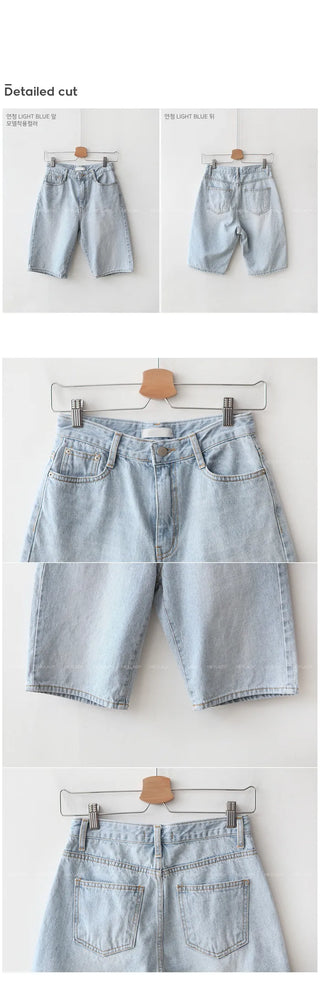 Denim Bermuda shorts