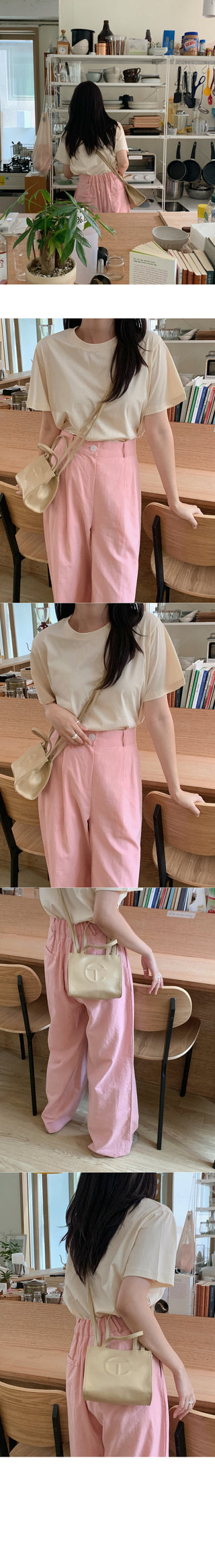 Linen wide-leg pants