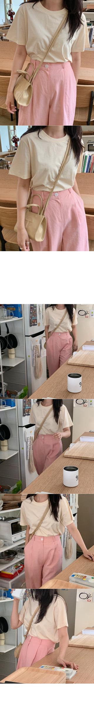 Linen wide-leg pants