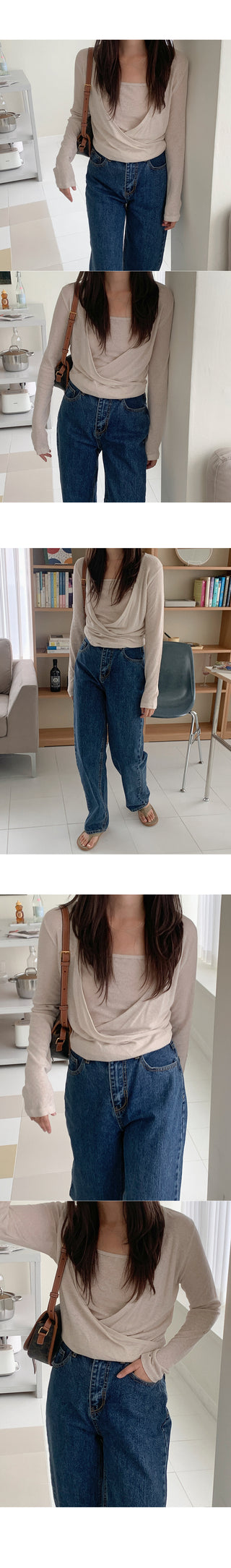 Natural denim pants
