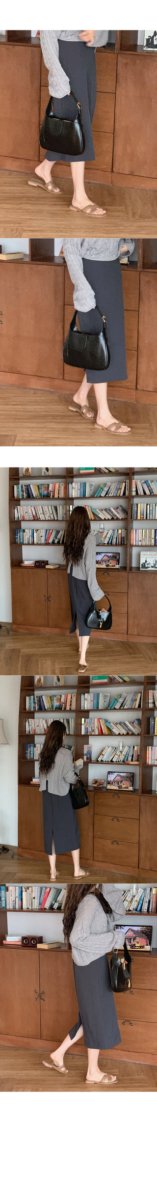 Backpoint Banded Midi Skirt