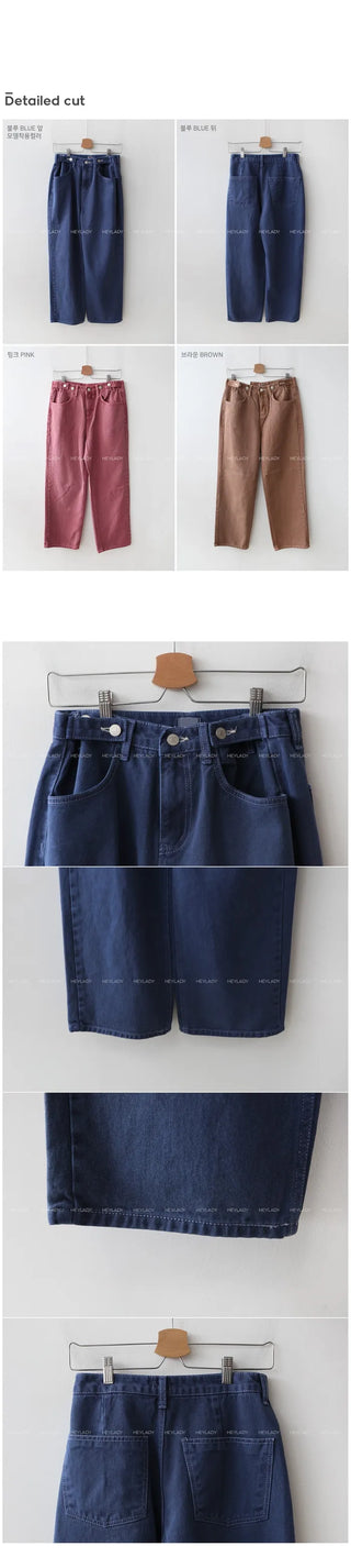 Side buckle washing pants