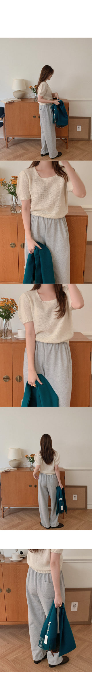 Fleece-lined string pants
