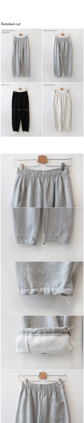 Fleece-lined string pants