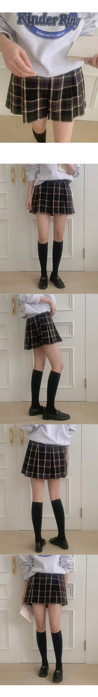 Checked skirt
