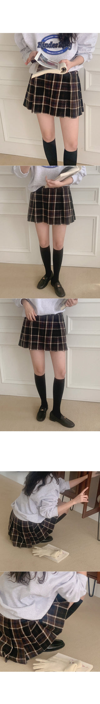 Checked skirt
