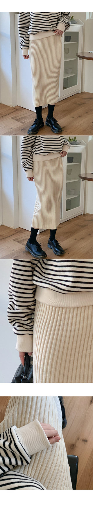 [Relaxed vibe] Knit skirt
