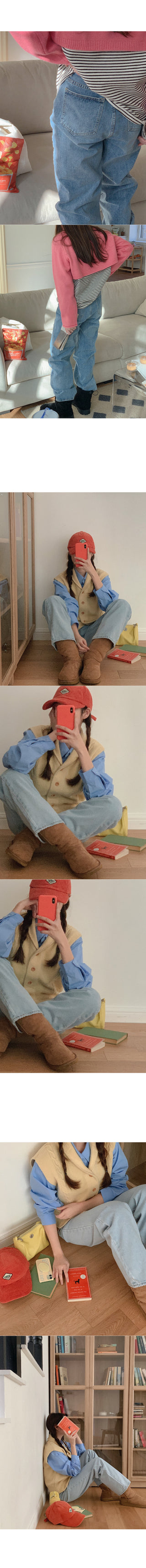 100% Cotton Wide Denim Pants