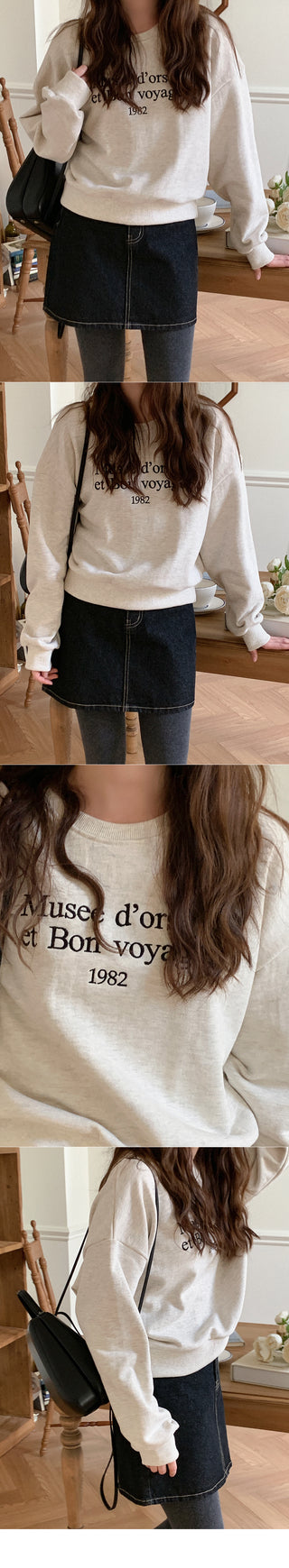 Low denim black mini skirt