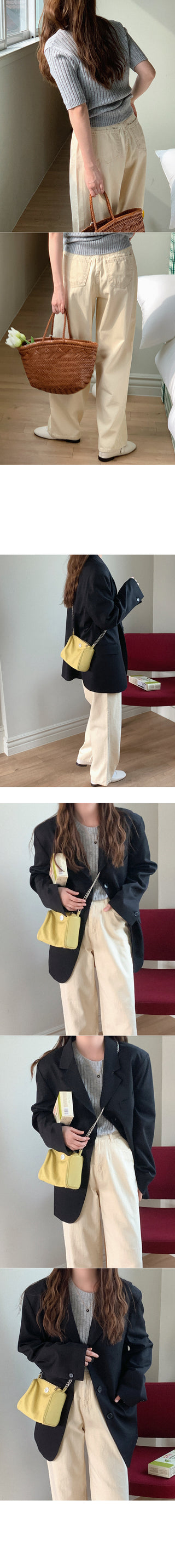 [3 colors] Wide Washing Pants