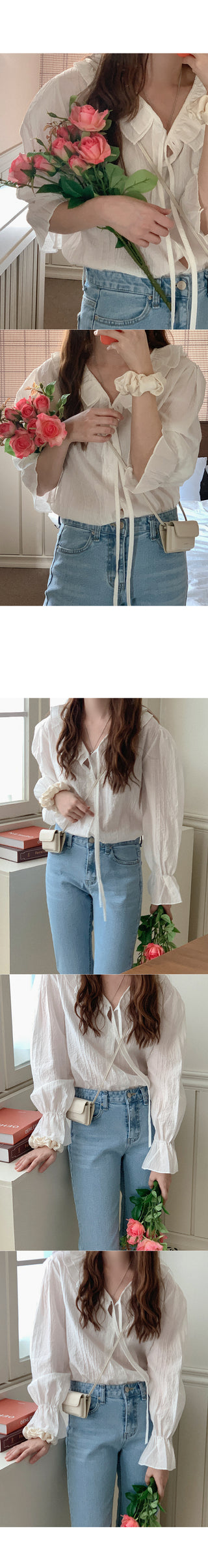 Straight denim pants