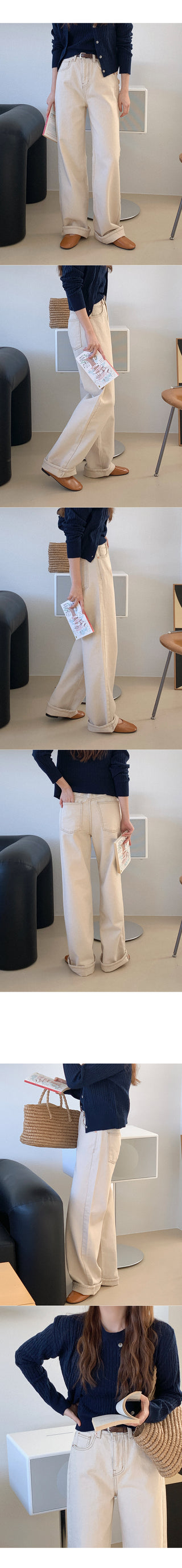 Wide cotton pants