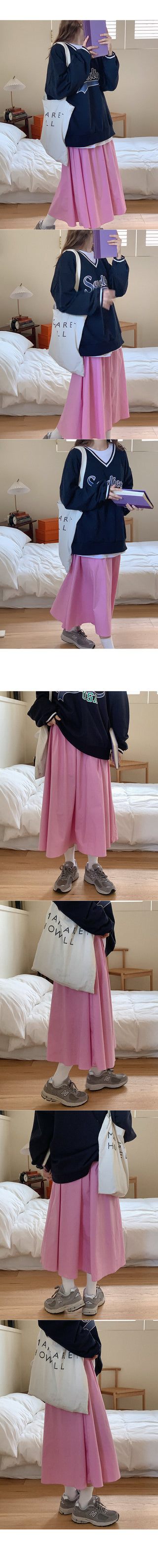 Cotton long skirt