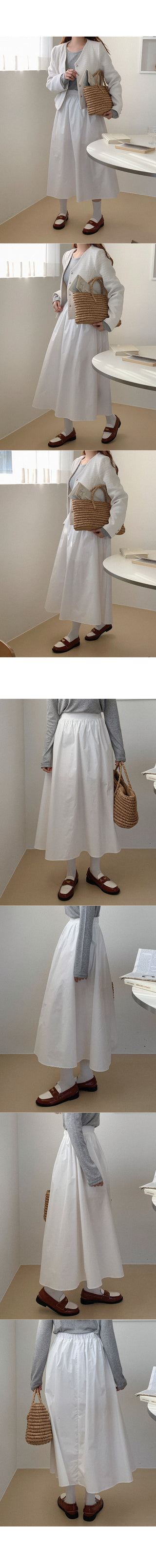 Cotton long skirt