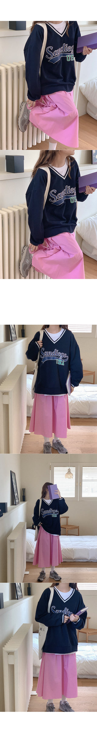 Cotton long skirt