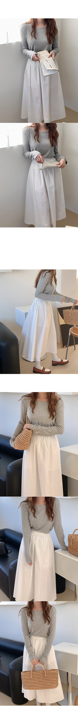 Cotton long skirt