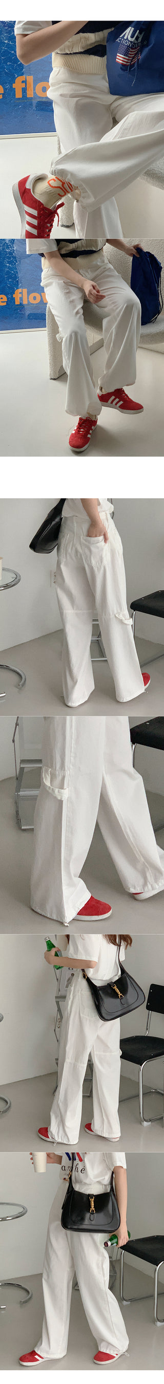 String cotton pants