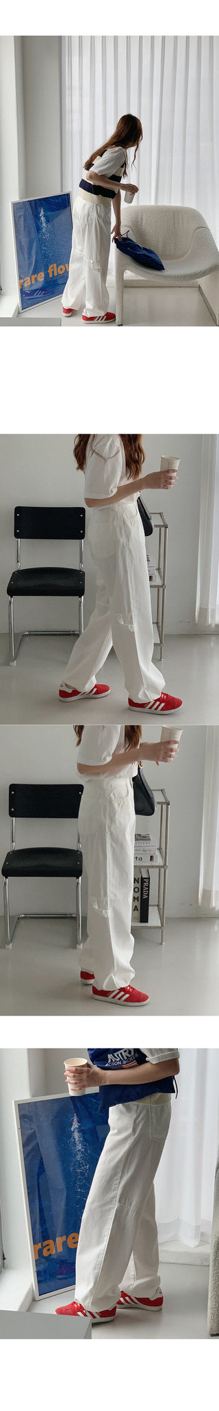 String cotton pants