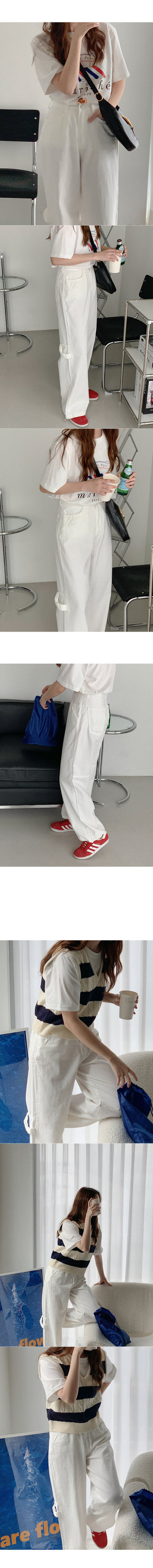 String cotton pants