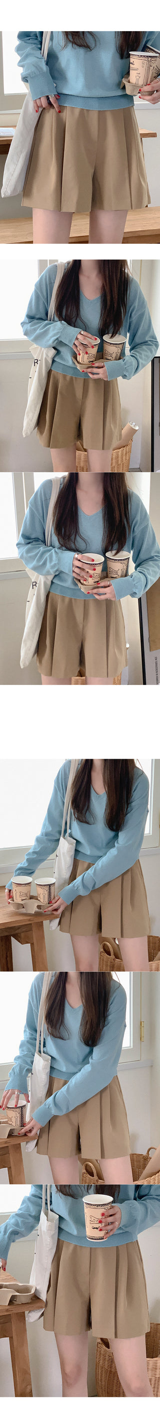 Pintuck Half Pants