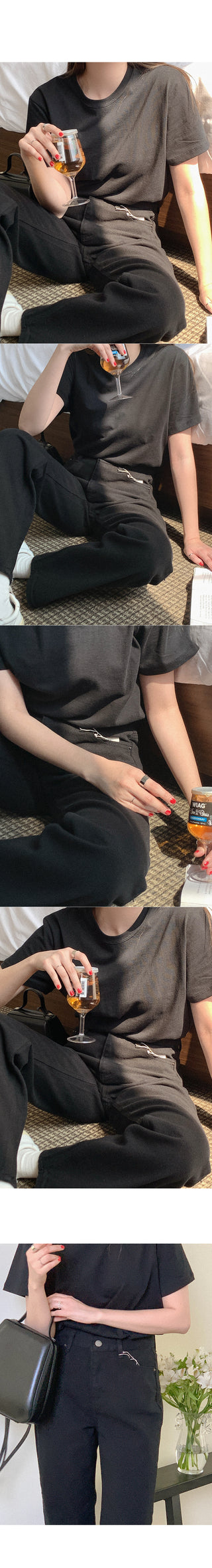 Straight basic chino pants