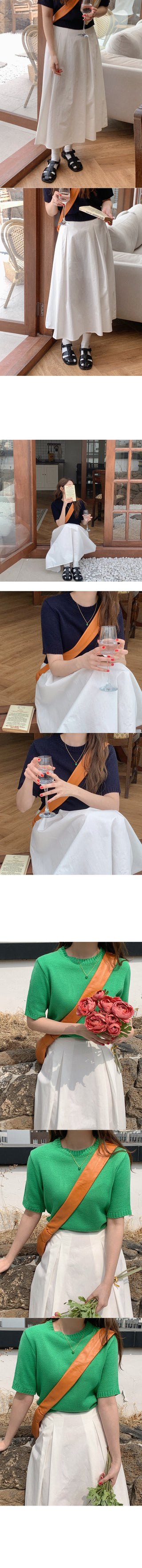 A-line cotton skirt