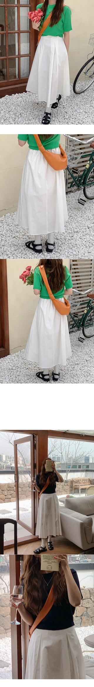 A-line cotton skirt