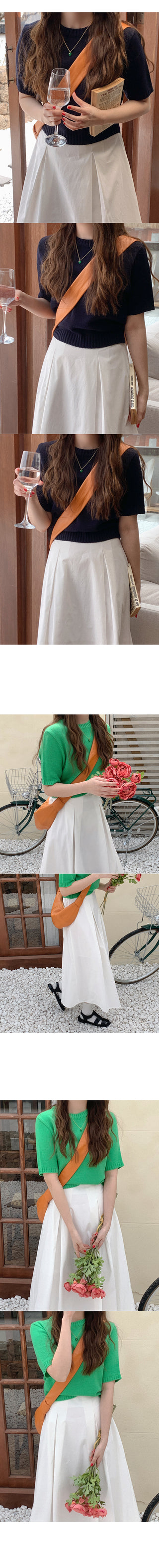 A-line cotton skirt