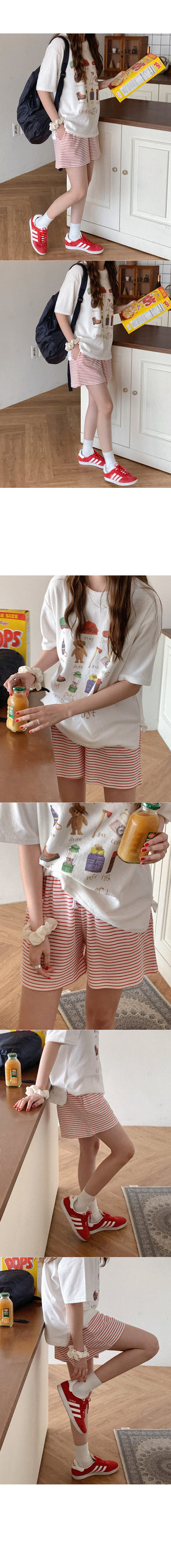Point stripe shorts