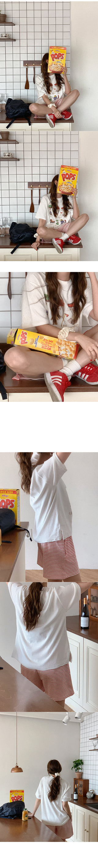 Point stripe shorts