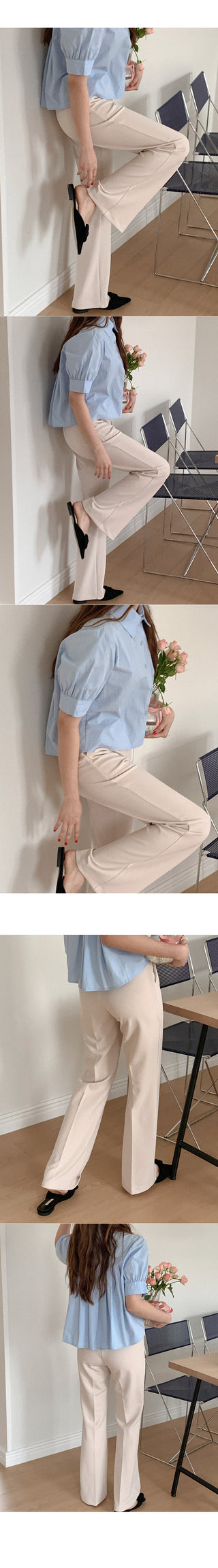Bootcut slim slacks