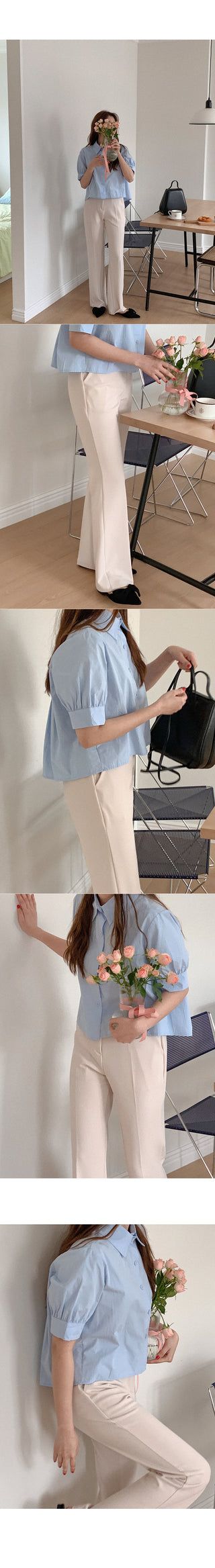 Bootcut slim slacks