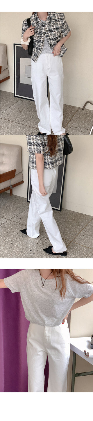 Cotton wide-leg pants