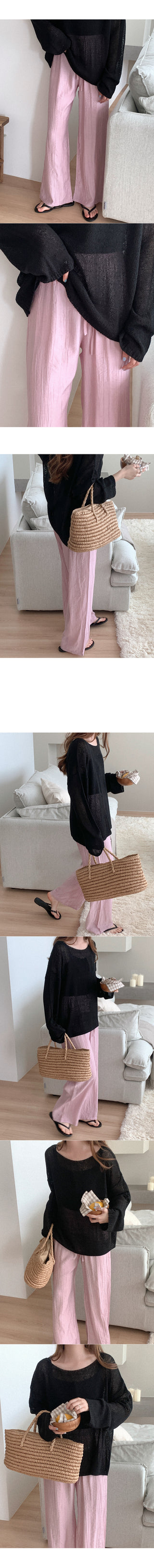Wide Banding Pants