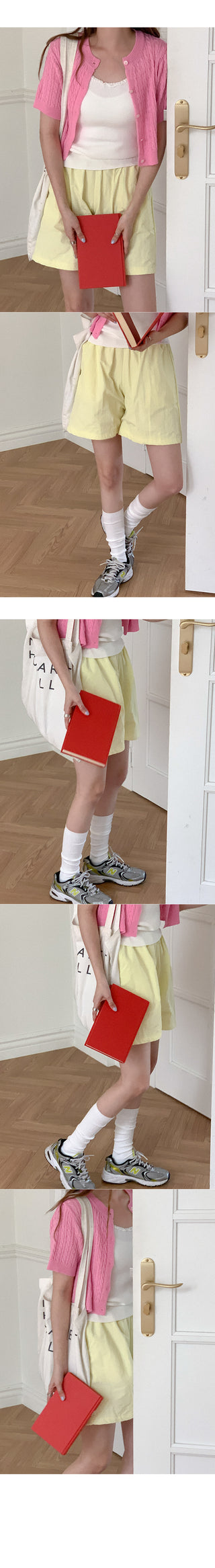 Elastic waistband shorts