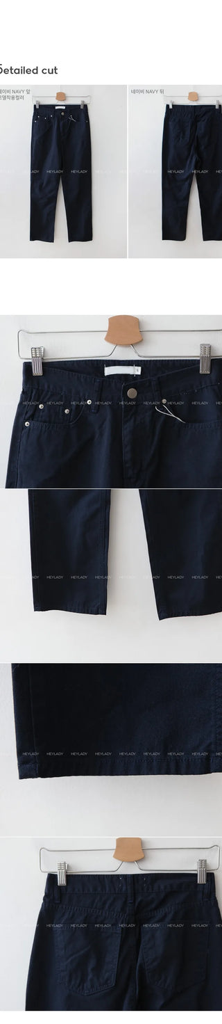 Cotton straight pants
