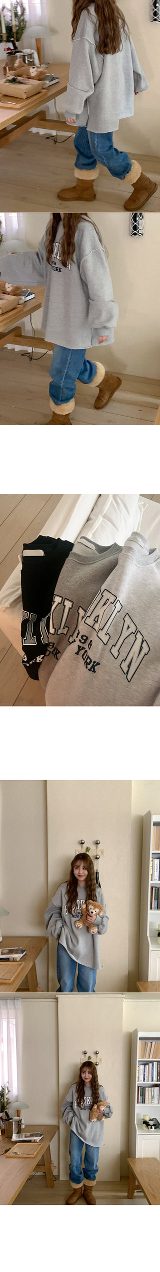 Fleece-lined denim pants