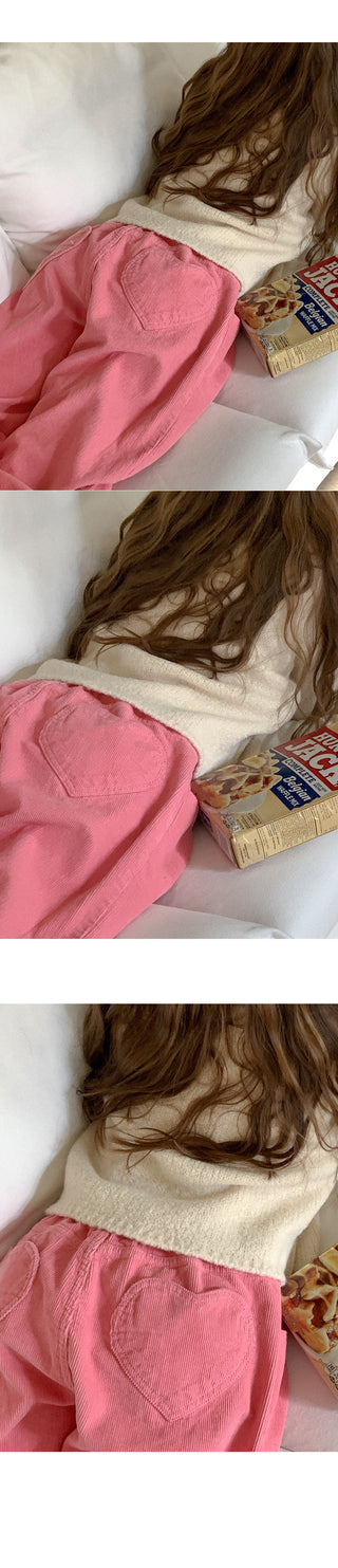 Corduroy Heart Pants