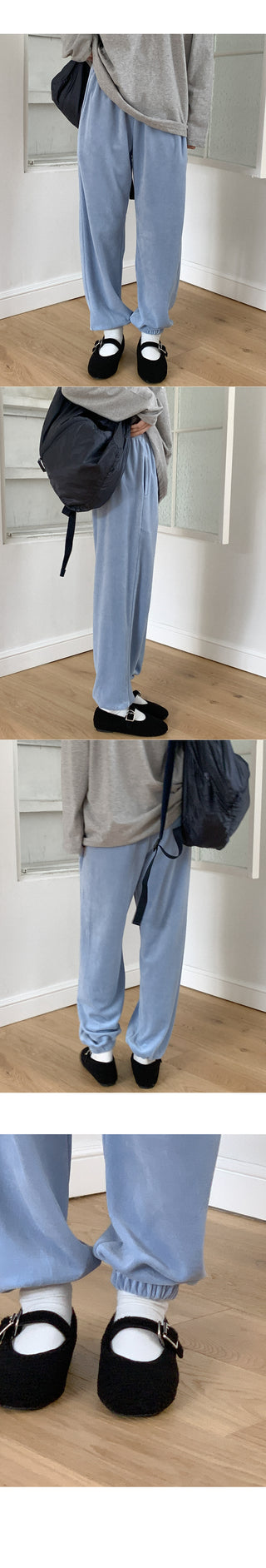 Velour jogger pants