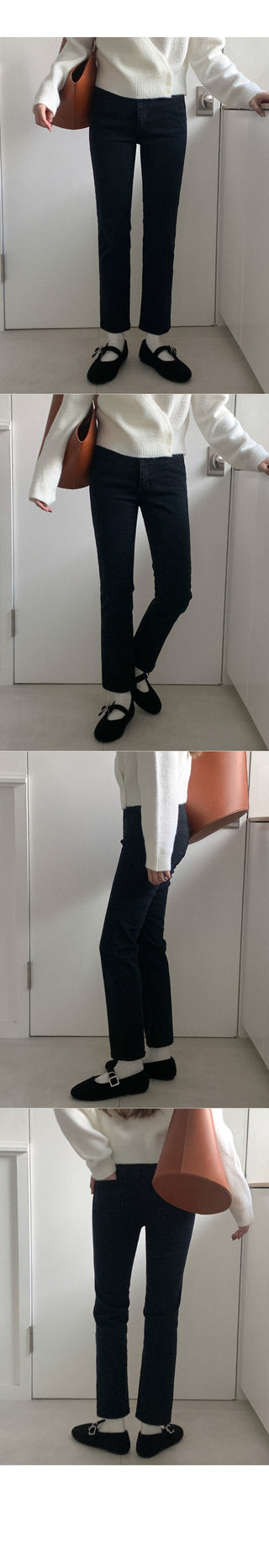 Fleece-lined straight pants