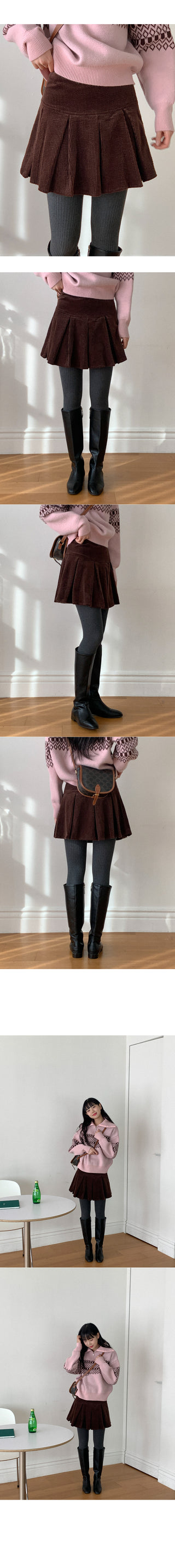 Corduroy mini skirt