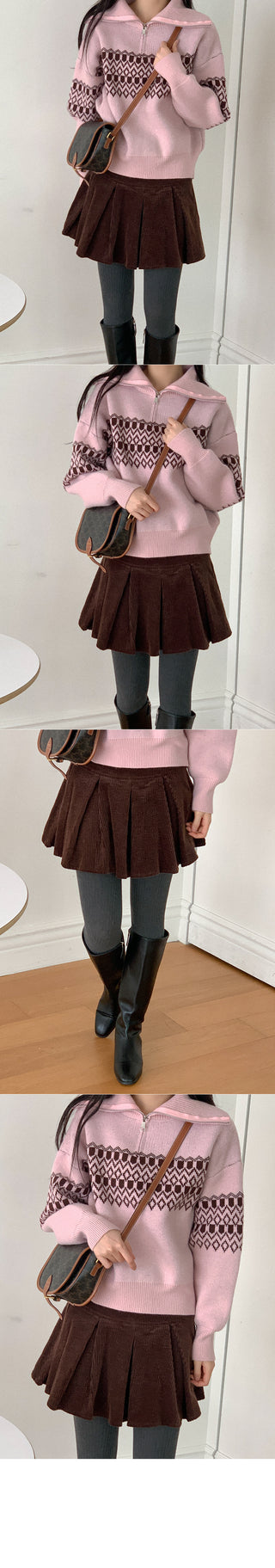 Corduroy mini skirt