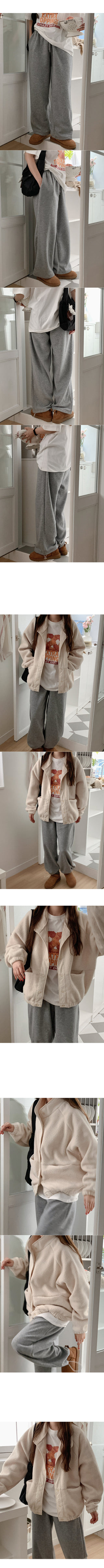 Fleece elastic waist pants