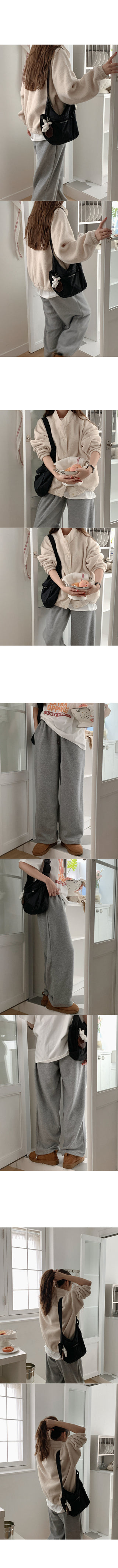 Fleece elastic waist pants