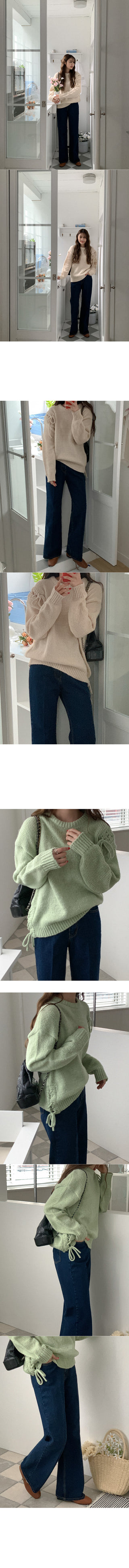 Sleep-down style bootcut denim pants